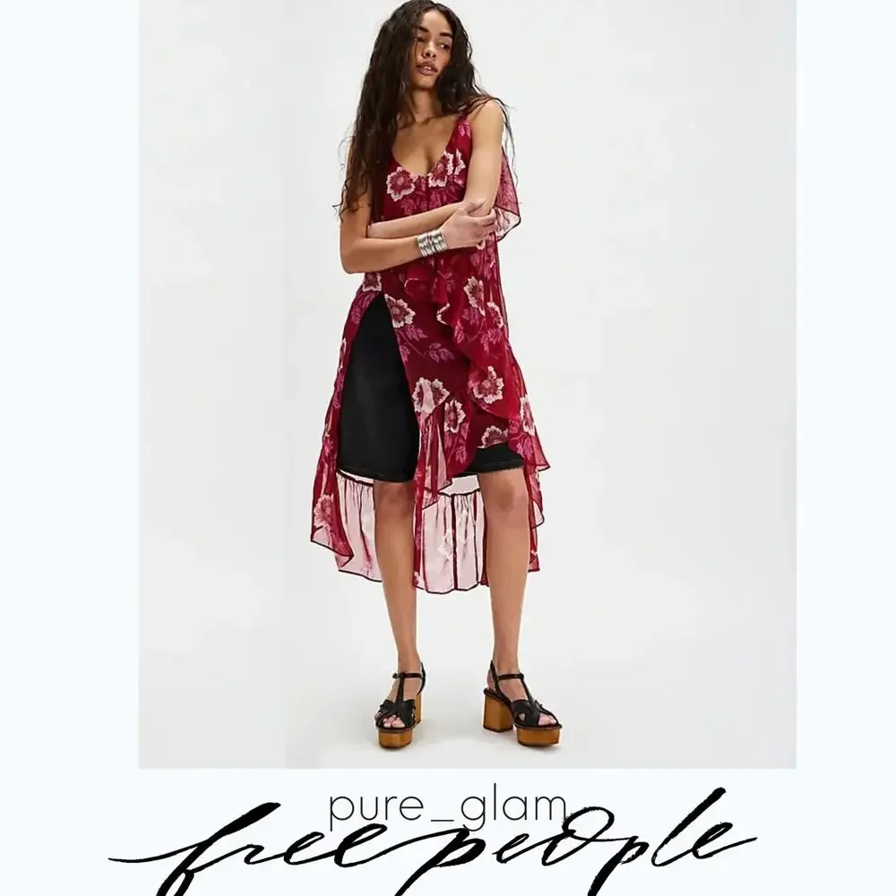 Free People sheer maxi top